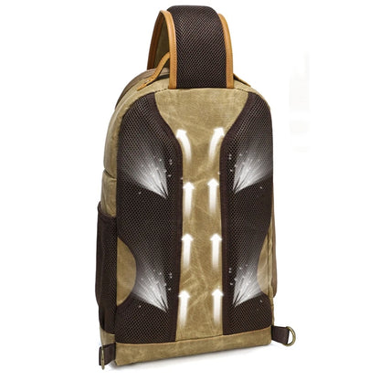 Outdoor Canvas Wear-resistant Waterproof Photography Shoulder Bag(Army Green) by bashfashion