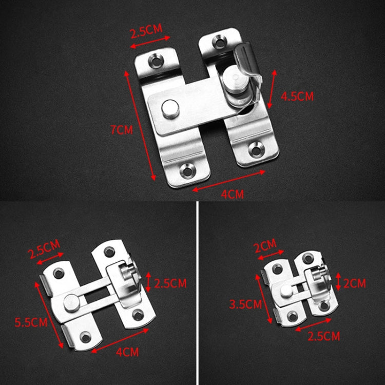 Small Stainless Steel 90 Degree Barn Door Lock Hook Stainless Steel Door Buckle Insertion by bashfashion