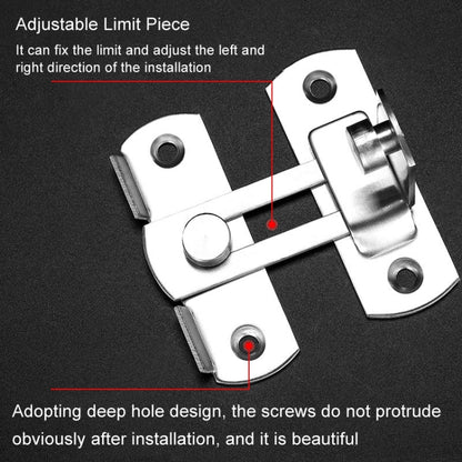 Extra Large Stainless Steel 90 Degree Barn Door Lock Hook Stainless Steel Door Buckle Insertion by bashfashion