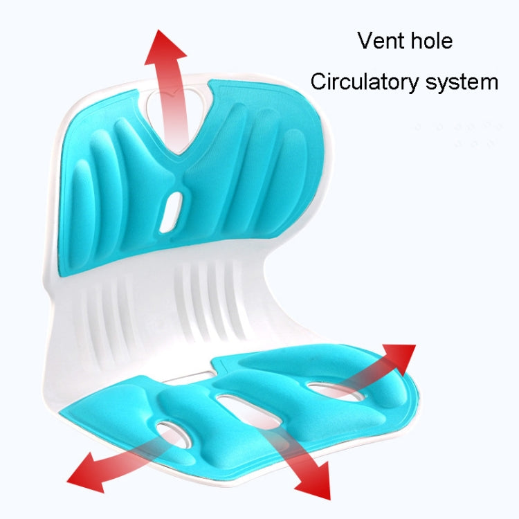 Lumbar Protector Cushion Children Office Sedentary Seat Posture Correction Chair(Emerald) by bashfashion