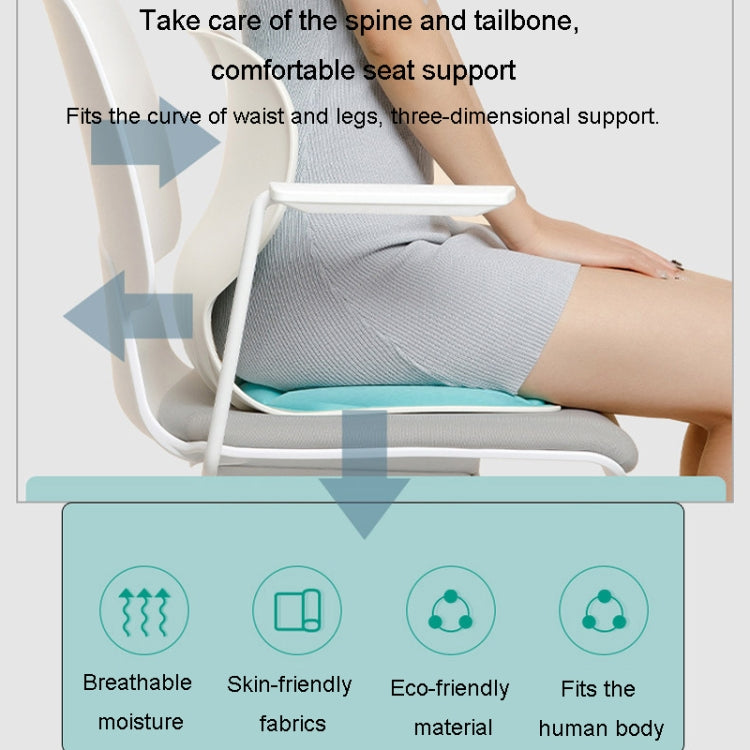 Lumbar Protector Cushion Children Office Sedentary Seat Posture Correction Chair(Emerald) by bashfashion