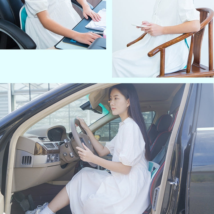 Lumbar Protector Cushion Children Office Sedentary Seat Posture Correction Chair(Emerald) by bashfashion