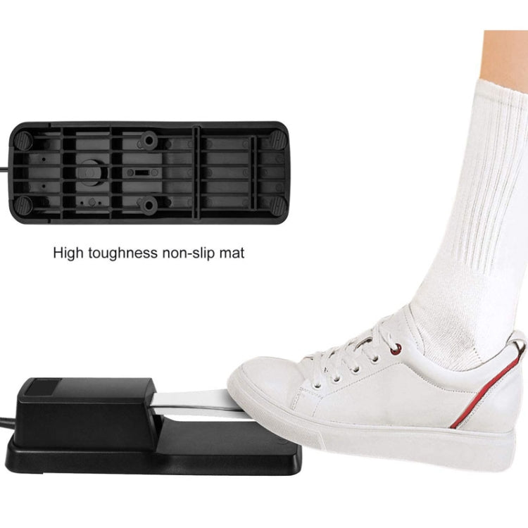 PL-02 6.35mm Connector Piano Sustain Pedal MIDI Synthesizer Pedal Musical Instrument Accessories(Black+Chrome-plated) by bashfashion