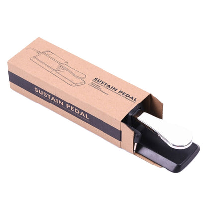PL-02 6.35mm Connector Piano Sustain Pedal MIDI Synthesizer Pedal Musical Instrument Accessories(Black+Chrome-plated) by bashfashion