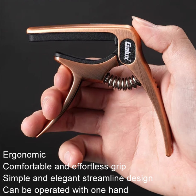 Galux GC501A Acoustic Guitar Pitch Clip Folk Ukulele Metal Clip With Storage Bag, Color: Black by Galux