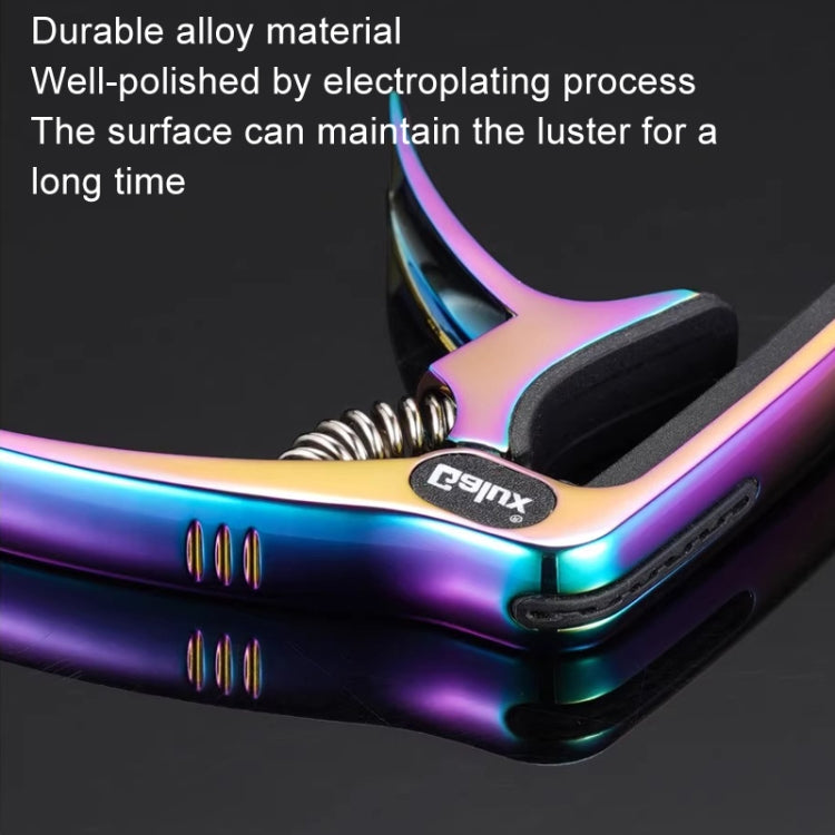 Galux GC501A Acoustic Guitar Pitch Clip Folk Ukulele Metal Clip With Storage Bag, Color: Silver by Galux