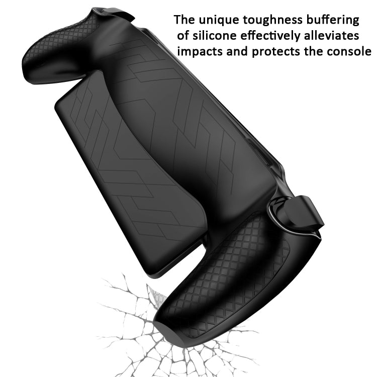 For Sony PS Portal Game Console Silicone Protective Cover Oil Spray All-Inclusive Protective Case(White) by bashfashion