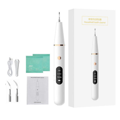Ultrasonic Electric Dental Scaler Teeth Plaque Cleaner Dental Stone Removal With LED Light, Spec: Package B by bashfashion