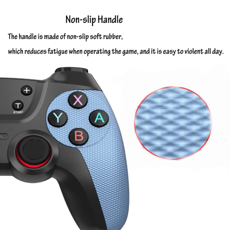For Switch Pro / PC / Android Wireless Bluetooth Game Controller With Wake-Up Vibration(Blue) by bashfashion