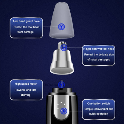 Electrical Nose Hair Trimmer Shaving Nose Hair Motorized Eyebrow Razor Nasal Cleaning Tools by bashfashion