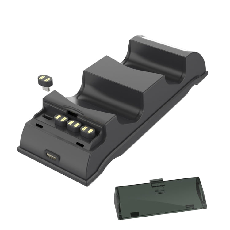 For PS4 Slim / Pro Gamepad Docking Charger Controller Dual Charger With Display Lights(Black) by bashfashion