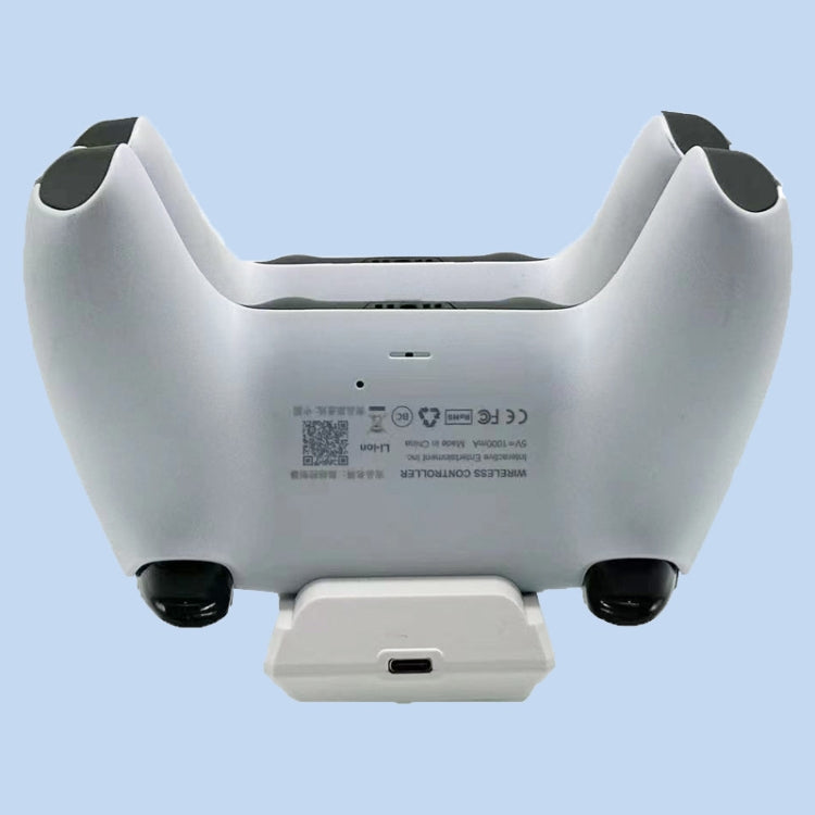 For PS5 Controller Dock Charger Gamepad Dual Port Quick Charger(White) by bashfashion