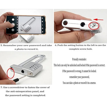 Shoe Cabinet Office File Cabinet Adjustable Lock Length Pull Hand Lock Password Cabinet Door Lock(Silver) by bashfashion