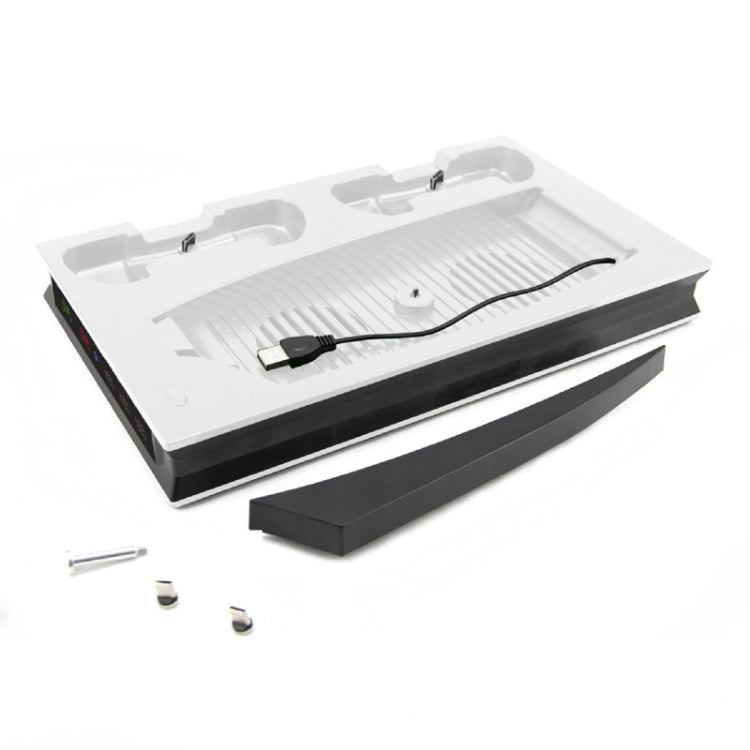 For PS5 Digital / Optical Drive Console Cooling Fan Controller Charging Base With Light Dock Stand(White) by bashfashion