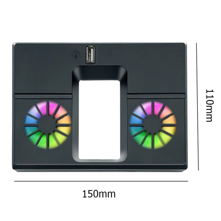 For Xbox Series X Console Cooling Fan With LED Lights Rear Fan Cooler(Black) by bashfashion