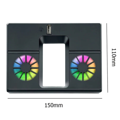 For Xbox Series X Console Cooling Fan With LED Lights Rear Fan Cooler(Black) by bashfashion