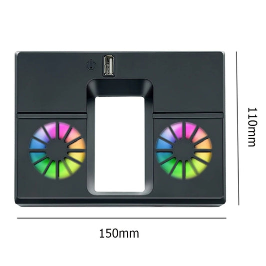 For Xbox Series X Console Cooling Fan With LED Lights Rear Fan Cooler(Black) by bashfashion