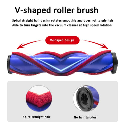 For Dyson V7 V8 V10 V11 Vacuum Cleaner V-shaped Anti-tangle Direct Drive Floor Brush by bashfashion
