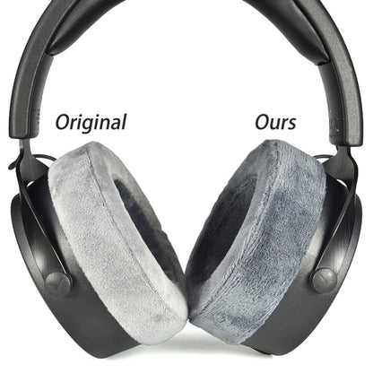 1pair For Beyerdynamic DT700 Prox DT900 Prox Headphone Covers, Color: Gray Original Thick Flannel by bashfashion