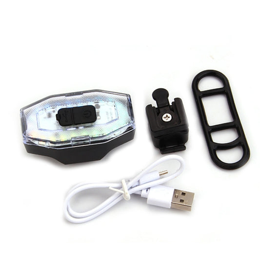 BF-911 Rechargeable 60 Lumen Colorful Light Bicycle Bike Tail Light Helmet Warning Light by bashfashion