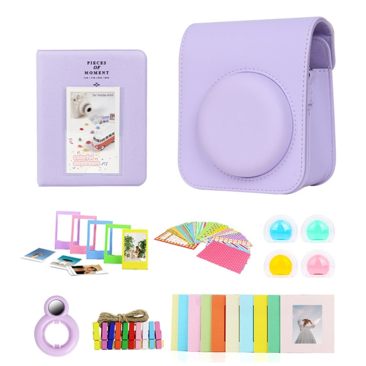 For Polaroid Mini12 7 in 1 Photo Album Sticker Photo Frame Camera Bag, Color: Purple by bashfashion