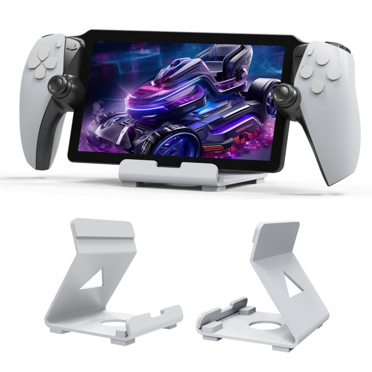 JYS Game Console Desktop Stand For PS Portal / Steam Deck / ROG Ally / Switch / Mobile Phones(White) by JYS