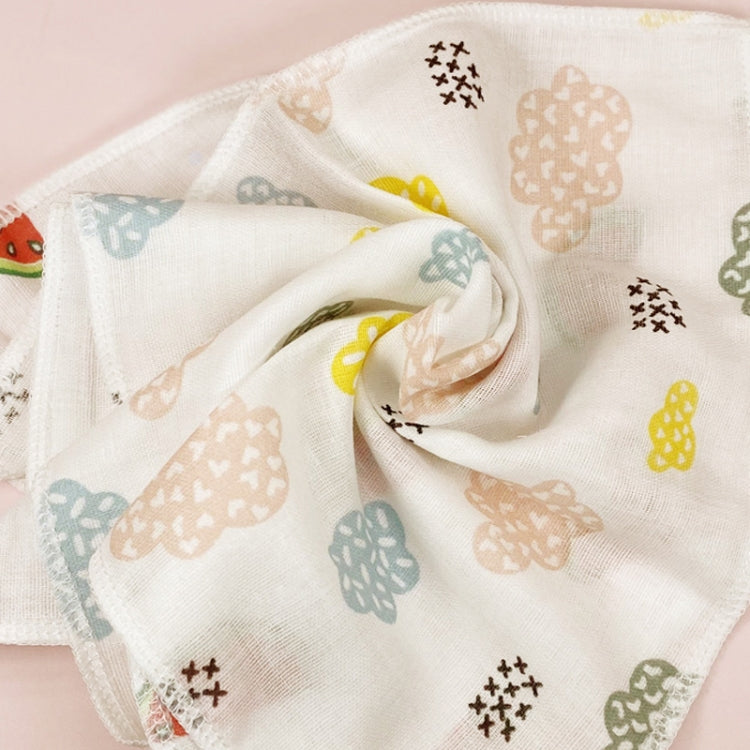 10pcs /Pack 25x25cm Double Layer High Density Print Gauze Handkerchief Toddler Drooling Towel(Mixed Color) by bashfashion