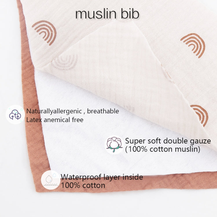 3 In 1 Baby Drooling Towel Cotton Printed Double Sided Triangle Towel Headband Set Waterproof Bibs, Style: DP069-1 by bashfashion