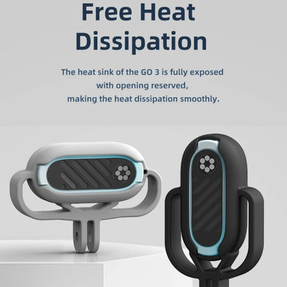 For Insta360 GO 3 AMagisn Silicone Case Camera Protective Accessories, Style: Vertical Black by aMagisn