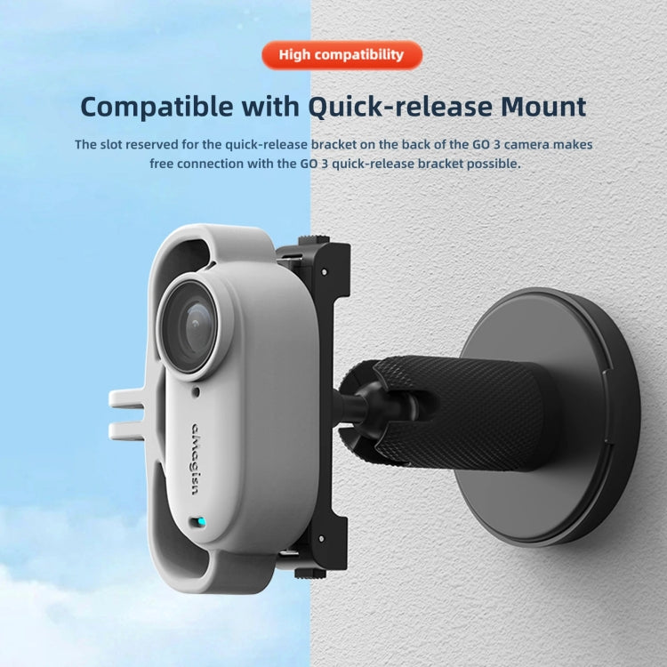 For Insta360 GO 3 AMagisn Silicone Case Camera Protective Accessories, Style: Vertical Black by aMagisn