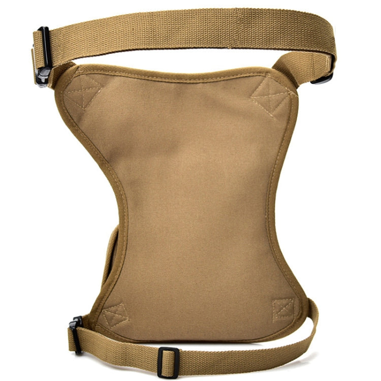 Cycling Canvas Waist Bag Outdoor Multi-Functional Leg Bag Casual Sports Waist Bag(Khaki) by bashfashion