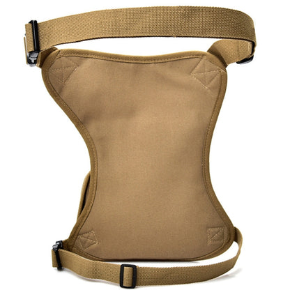 Cycling Canvas Waist Bag Outdoor Multi-Functional Leg Bag Casual Sports Waist Bag(Khaki) by bashfashion