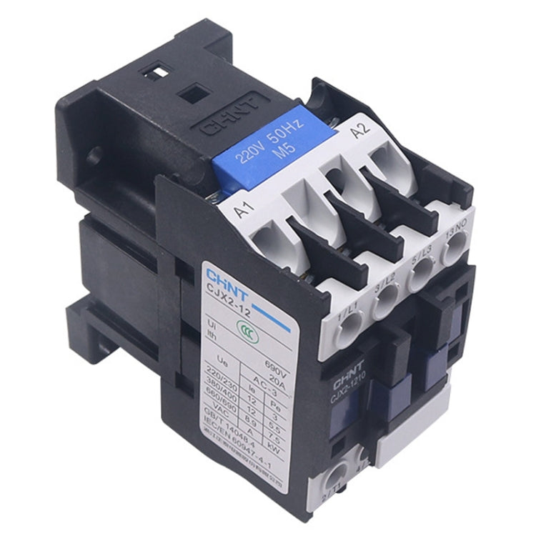 CHNT CJX2-1210 12A 220V Silver Alloy Contacts Multi-Purpose Single-Phase AC Contactor by CHNT