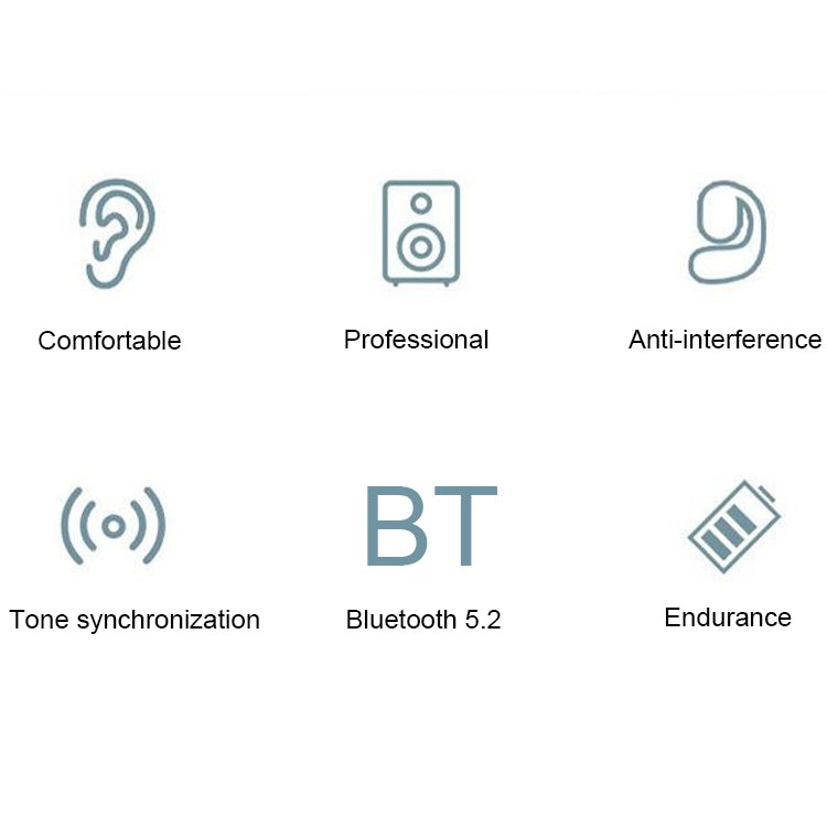 D6 OWS Ear-mounted ENC Noise Reduction Wireless Bluetooth 5.2 Earphones, Color: White Bag with Accessories by bashfashion