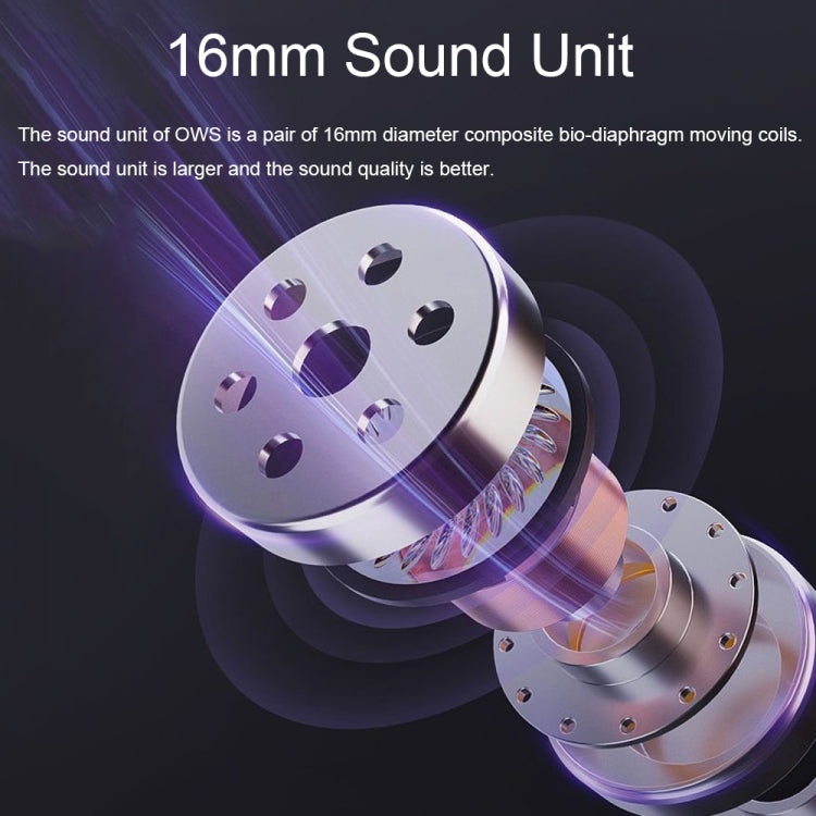 D6 OWS Ear-mounted ENC Noise Reduction Wireless Bluetooth 5.2 Earphones, Color: White Bag with Accessories by bashfashion