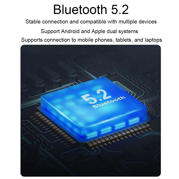 D6 OWS Ear-mounted ENC Noise Reduction Wireless Bluetooth 5.2 Earphones, Color: White Bag with Accessories by bashfashion