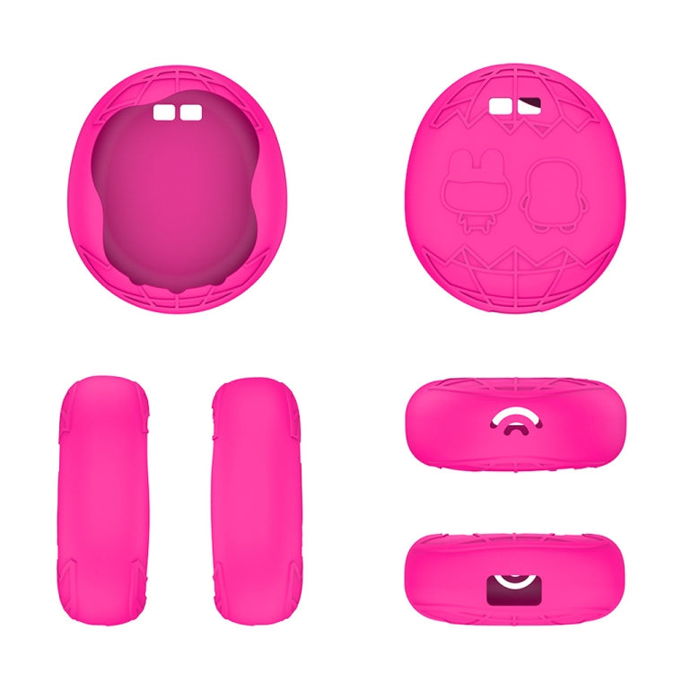 For Tamagotchi Uni (2023) Pet Game Machine Silicone Protection Case(Luminous Rose Red) by bashfashion