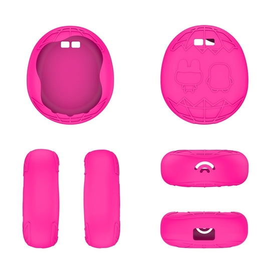 For Tamagotchi Uni (2023) Pet Game Machine Silicone Protection Case(Luminous Rose Red) by bashfashion