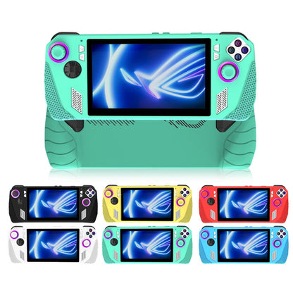 For ASUS ROG Ally Game Console Silicone Protective Cover + Button Cap Set Pocket Gaming Accessories(Black) by bashfashion