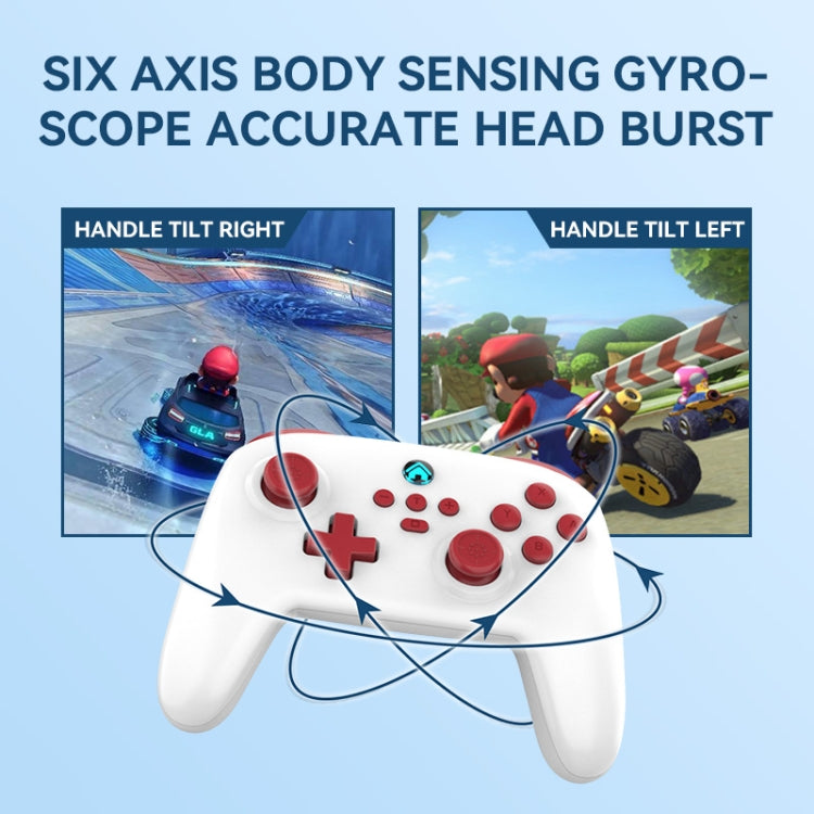 Wireless Bluetooth Gamepad With Wakeup Vibration Body Gamepad For Switch / Android / Apple / PC(Black) by bashfashion