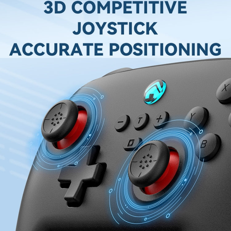 Wireless Bluetooth Gamepad With Wakeup Vibration Body Gamepad For Switch / Android / Apple / PC(Black) by bashfashion