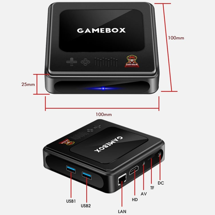 G10 GAMEBOX TV Box Dual System Wireless Android 3D Home 4K HD Game Console Support PS1 / PSP, Style: 64G 30,000+ Games (Black) by bashfashion