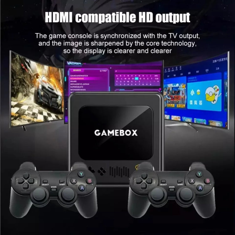 G10 GAMEBOX TV Box Dual System Wireless Android 3D Home 4K HD Game Console Support PS1 / PSP, Style: 256G 60,000+ Games (Black) by bashfashion