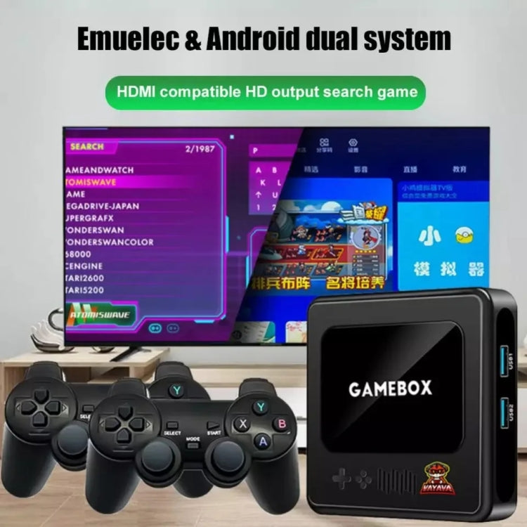 G10 GAMEBOX TV Box Dual System Wireless Android 3D Home 4K HD Game Console Support PS1 / PSP, Style: 256G 60,000+ Games (Black) by bashfashion