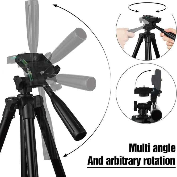 Portable Aluminum DSLR Camera Live Tripod Photography Retractable Landing Bracket, Specification: 150cm Tripod+Clip+Bag+Controller+Adaptor by bashfashion