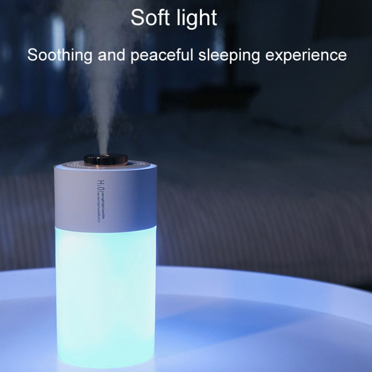 USB Colorful Cup Humidifier Home Car Ambient Light Desktop Air Purifier(White) by bashfashion