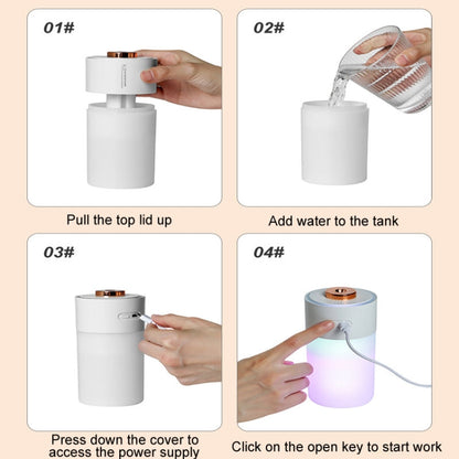 USB Colorful Cup Humidifier Home Car Ambient Light Desktop Air Purifier(Green) by bashfashion