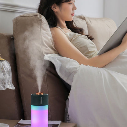 USB Colorful Cup Humidifier Home Car Ambient Light Desktop Air Purifier(Pink) by bashfashion