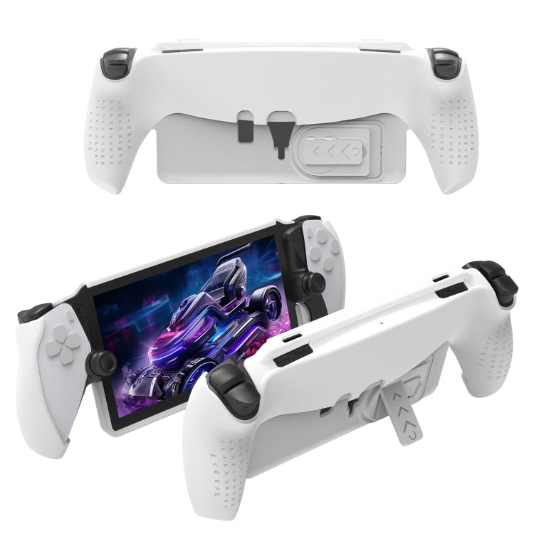 For PlayStation Portal Handle JYS TPU Protective Case With Stand(White) by JYS