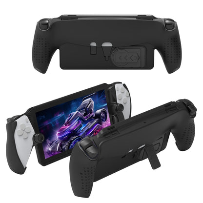 For PlayStation Portal Handle JYS TPU Protective Case With Stand(Black) by JYS